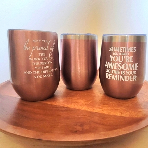 Set of 3 Wine Tumblers - Picture 1 of 7